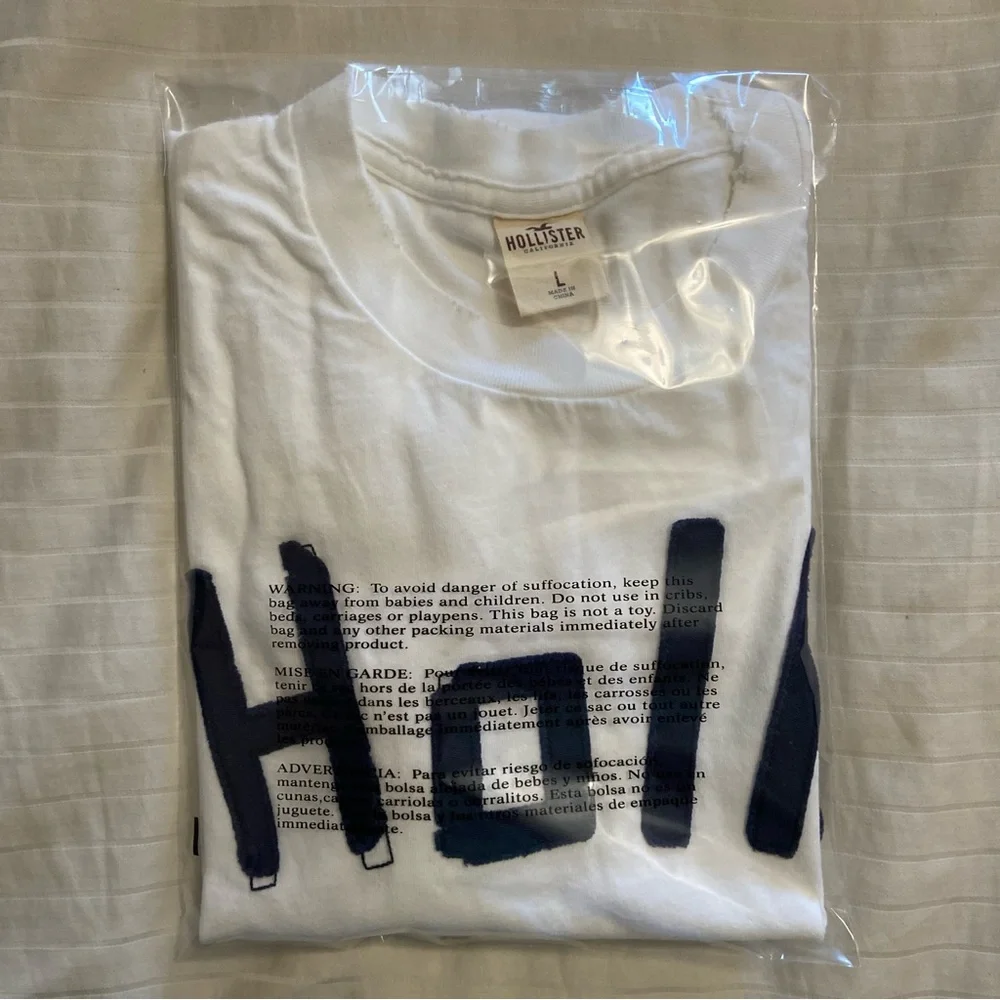 Hollister bird patch-stitch letter short sleeve size L vintage - Picture 10 of 10